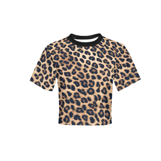 Women's Cropped T-Shirt Leopard